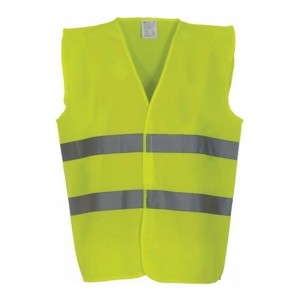 Gilet de sécurité HVW102 2 bandes orange et jaune fluo, personnalisable avec logo ou texte