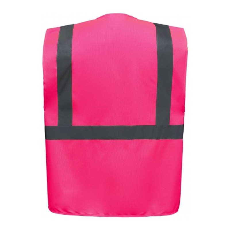 Gilet de sécurité HVW801 rose vu de dos
