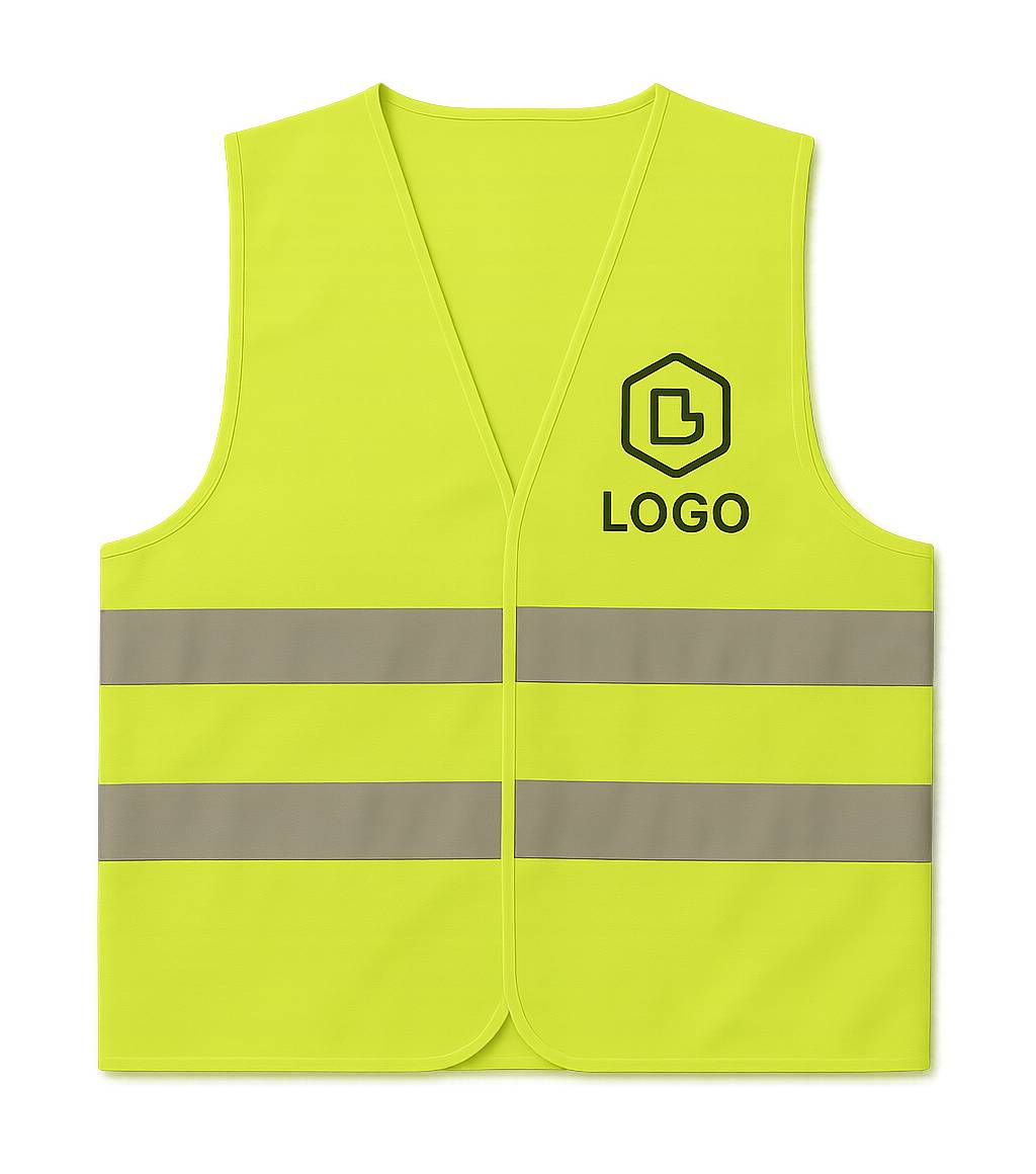 Impression sur gilets de sécurité au coeur et au dos par LéonKiwi